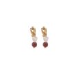 Quartz & 18K Gold-Plated Heart Drop Earrings Discount