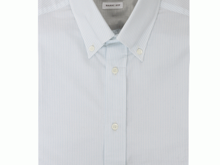 Blue and White Stripe Sportshirt Cheap