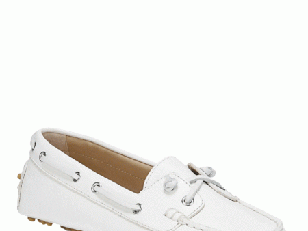 Jia Leather Boater Loafer in Coconut Online