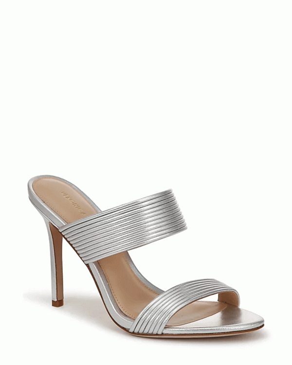 Asha Mignon Double Strap Sandal in Silver Fashion