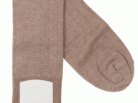 Beige Mercerized Socks For Cheap