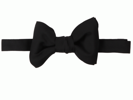 Black Grosgrain Pre Tie Bow Tie For Sale