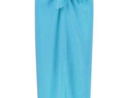 Turquoise Sarong Midi Skirt Hot on Sale