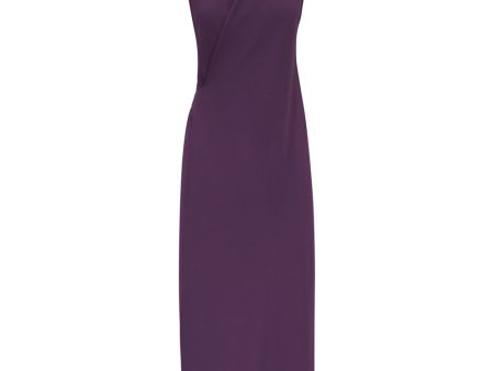 Plum Long Apres Wrap Dress Cheap