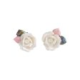 Resin & Enamel 18K Gold-Plated Rose Stud Earrings Online Sale