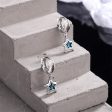 Blue Crystal & Cubic Zirconia Star Huggie Earrings Fashion