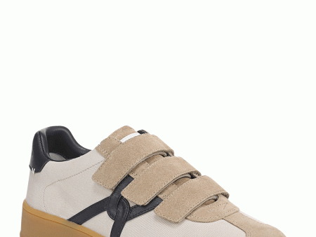 Reagan Velcro Strap Sneaker in Sand and Eclipse Discount