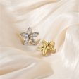 Crystal & 18K Gold-Plated Flower Stud Earrings Sale