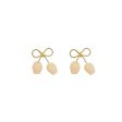 Quartz & 18K Gold-Plated Tulip Blossom Bow Stud Earrings For Discount