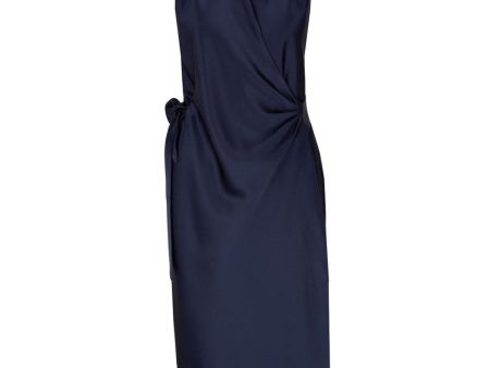 Denim Blue Victor Wrap Dress Hot on Sale