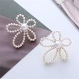 Pearl & 18K Gold-Plated Openwork Flower Stud Earrings on Sale