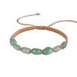 Green Quartz & Brown Adjustable Bracelet Discount