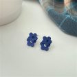 Blue Cubic Zirconia & Enamel Flower Stud Earrings Online