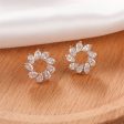 Crystal & 18K Gold-Plated Marquise-Cut Wreath Stud Earrings Online now