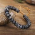 Black Quartz & Brown Beaded Adjustable Bracelet Discount