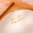 Quartz & 18K Gold-Plated Tulip Blossom Bow Stud Earrings For Discount