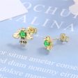 Moonstone & Cubic Zirconia 18k Gold-Plated Bee Mum Earrings Fashion