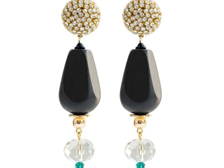 Saule Céline Earrings in Clean Crystal on Sale