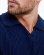 Prussia Blue Polo Sweater Fashion