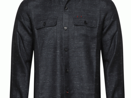 Black Donegal Overshirt Online Hot Sale