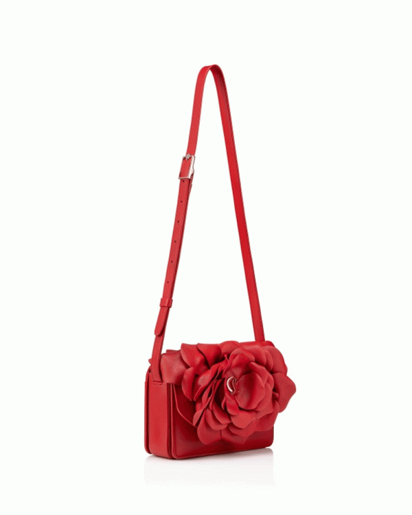 Loubi54 3D Rose Crossbody in Red Online Sale