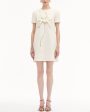 Ivory Floral Embellished Tweed Shift Dress Online now