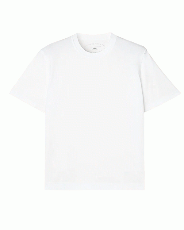 Solid White Jersey Shirt For Discount