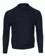 Navy Long Sleeve Polo Fashion