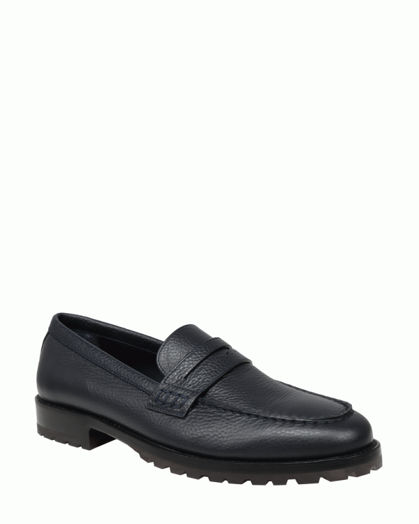 Randy Calf Loafer in Navy Online