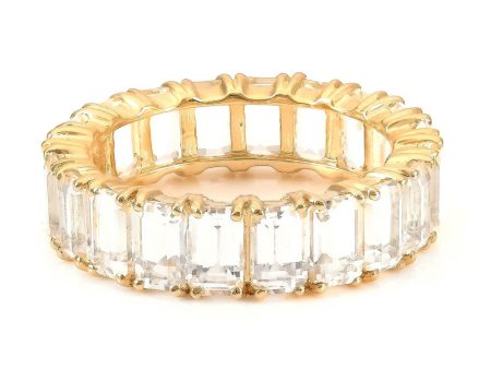 White Topaz Eternity Ring Sale