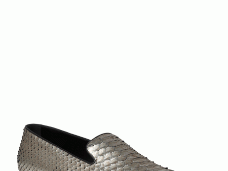 Python Mario Loafer in Silver Cheap