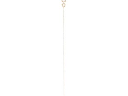 Quad Sliced Diamond Lariat Necklace Online