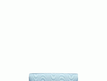 Small Loco Moiré Fabric Jewel Clutch in Cloudy Blue Crystal Online now