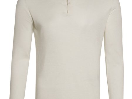 Winter White Long Sleeve Polo Fashion