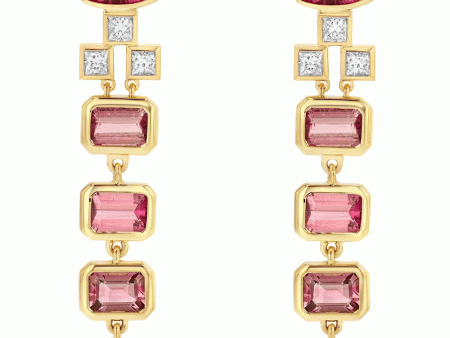 Pink Tourmaline Gleam Earrings Cheap