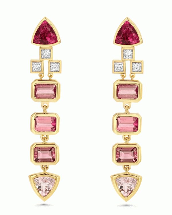 Pink Tourmaline Gleam Earrings Cheap