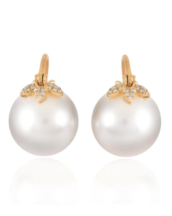 Samira 13 Gold Floating Pearl Earrings Online now