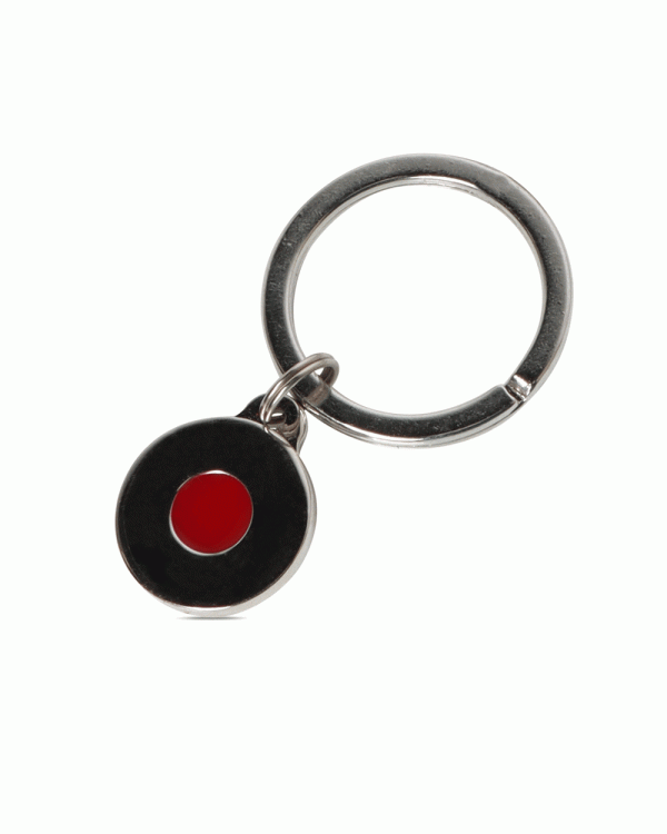 Small Red Dot Silver Keychain Fashion