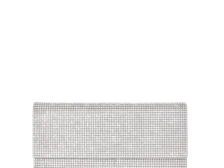 Perry Crystal Clutch in Silver Discount