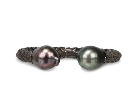 Pearl Vertebrate Cuff Bracelet Hot on Sale