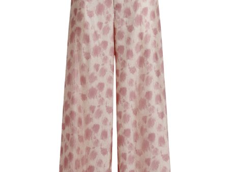 Antique Rose Crayon Leopard Trouser Hot on Sale