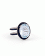 Aquamarine and Sapphire Double Shank Ring For Sale