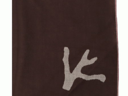 Brown Cashmere Logo Scarf Cheap