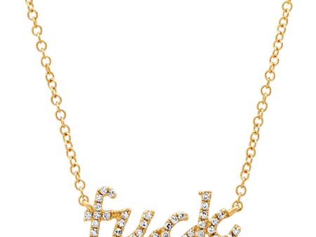 Samira 13 Diamond Cursive F Necklace For Discount