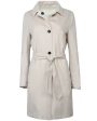 Beige Button Front Coat For Sale