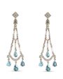 Aquamarine and Diamond Chandelier Earrings on Sale