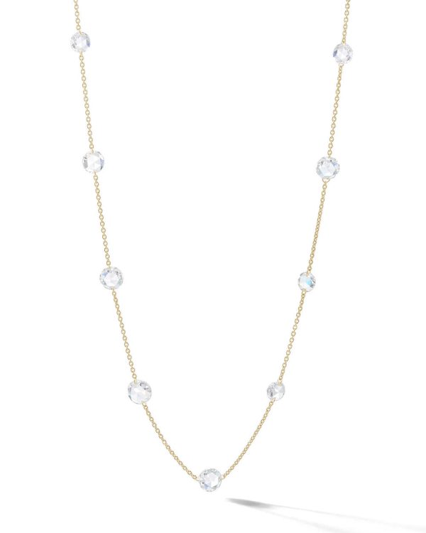 Round Diamond Station Necklace Online Sale