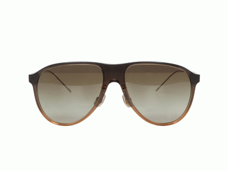 Acetate and Titanium Sunglasses in Vintage Cognac For Sale