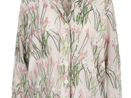 Pink Hyacinth Pyjama Louis Blouse Fashion