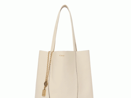 Spin Tall Leather Tote in Sweet Beige Fashion